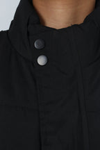 Chic Sleeveless Black Quilted Winter Puffer Vest