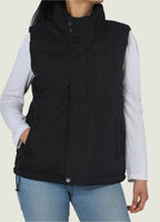 Chic Sleeveless Black Quilted Winter Puffer Vest
