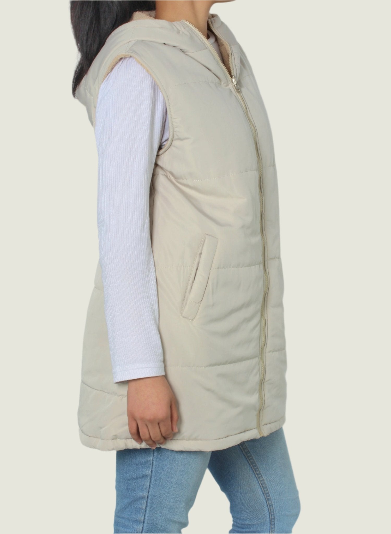 Women’s Sleeveless Fleece-Lined Puffer Vest