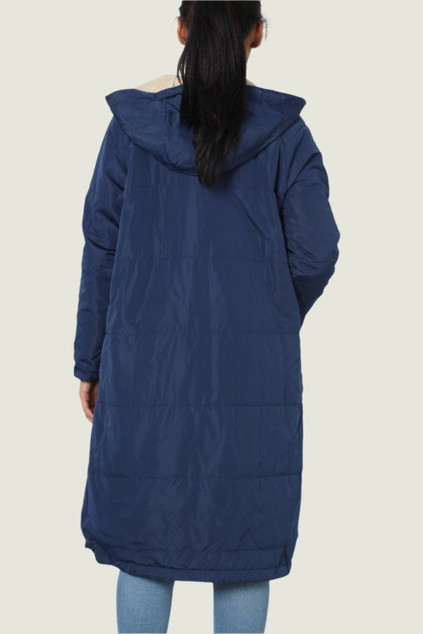Women's Reversable Fleece-Lined Long Jacket