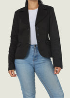 Classic Tailored Button-Up Blazer