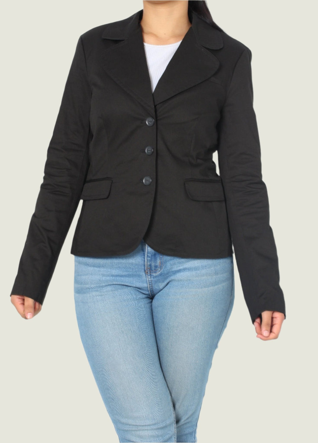 Classic Tailored Button-Up Blazer