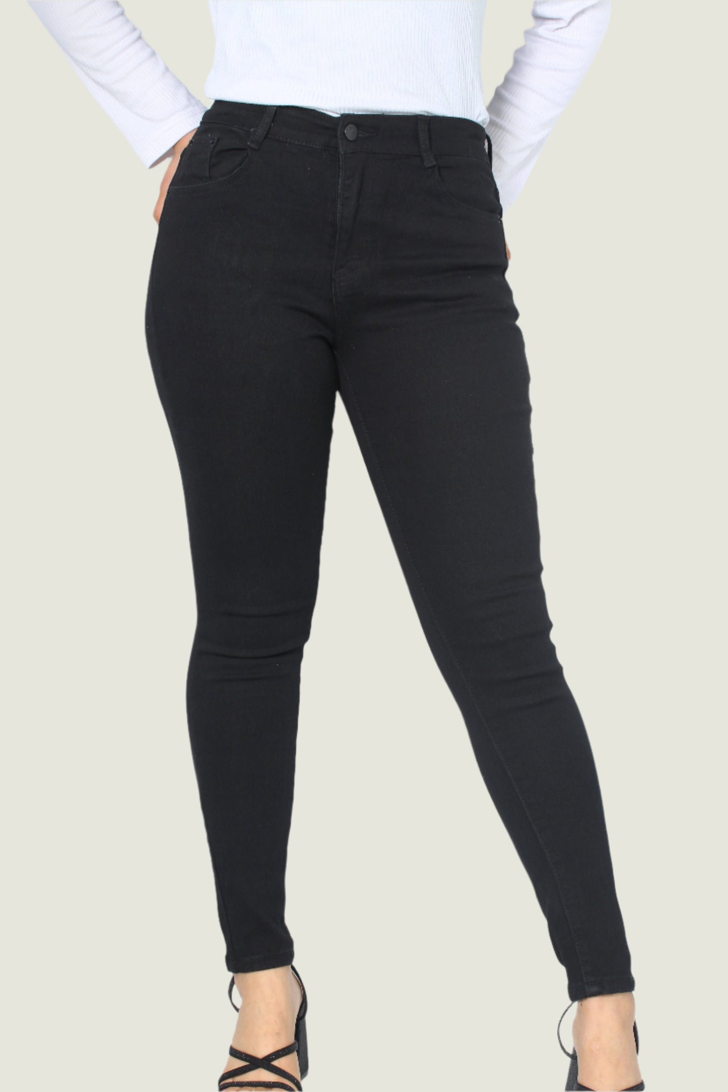 Mid Rise Denim Skinny Jeans for Women