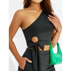 Womens Two Piece Knot Top And Pants Set