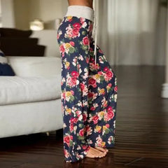 Floral Wide Leg Pant Palazzo Sweatpants