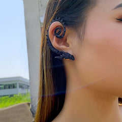 Dragon Round Ear Clip Earring
