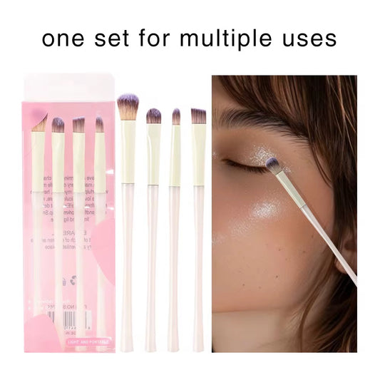 Eyeshadow Brush Set – 4pc Soft Blending Brushes- Random Colour