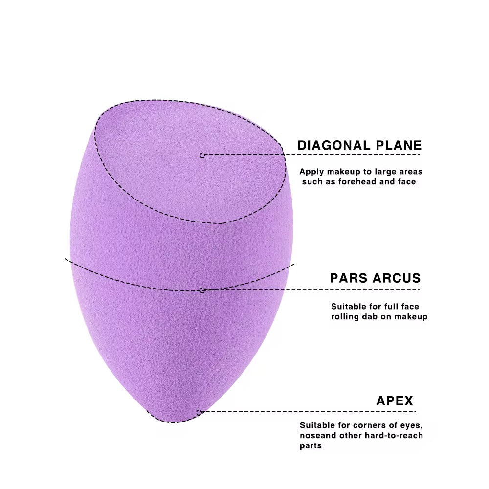 Makeup Sponge & Heart Puff Set 5pc Blenders for Foundation & Powder - Random