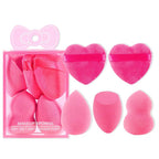 Makeup Sponge & Heart Puff Set 5pc Blenders for Foundation & Powder - Random
