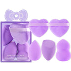 Makeup Sponge & Heart Puff Set 5pc Blenders for Foundation & Powder - Random