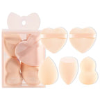 Makeup Sponge & Heart Puff Set 5pc Blenders for Foundation & Powder - Random