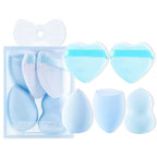 Makeup Sponge & Heart Puff Set 5pc Blenders for Foundation & Powder - Random