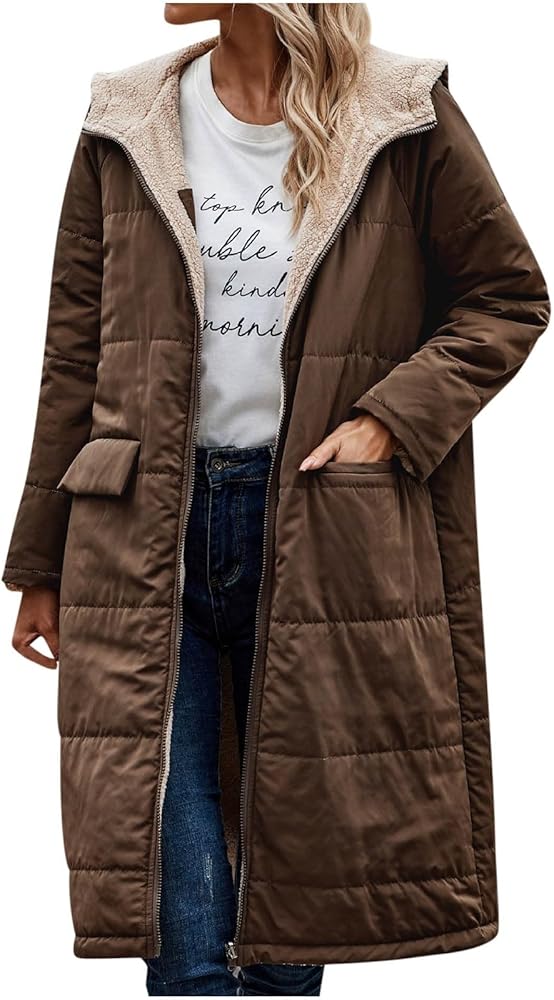 Women's Reversable Fleece-Lined Long Jacket