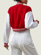 Cropped Baseball Alphabet Jacket