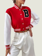 Cropped Baseball Alphabet Jacket
