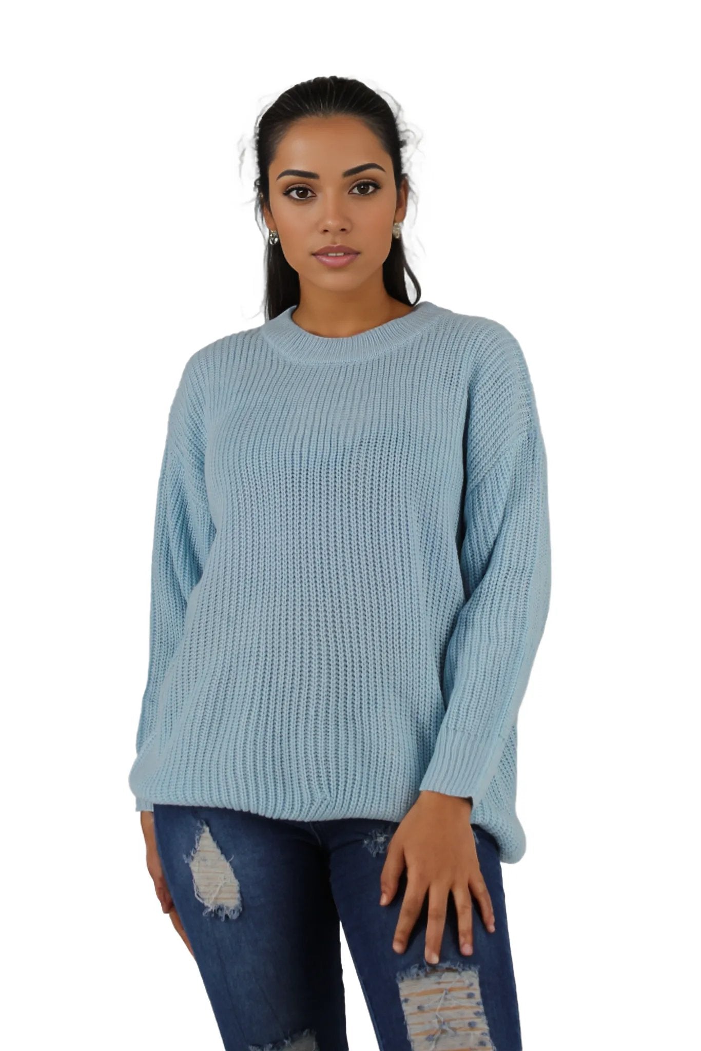Wool Knitted Long Sleeve Pullover Jersey
