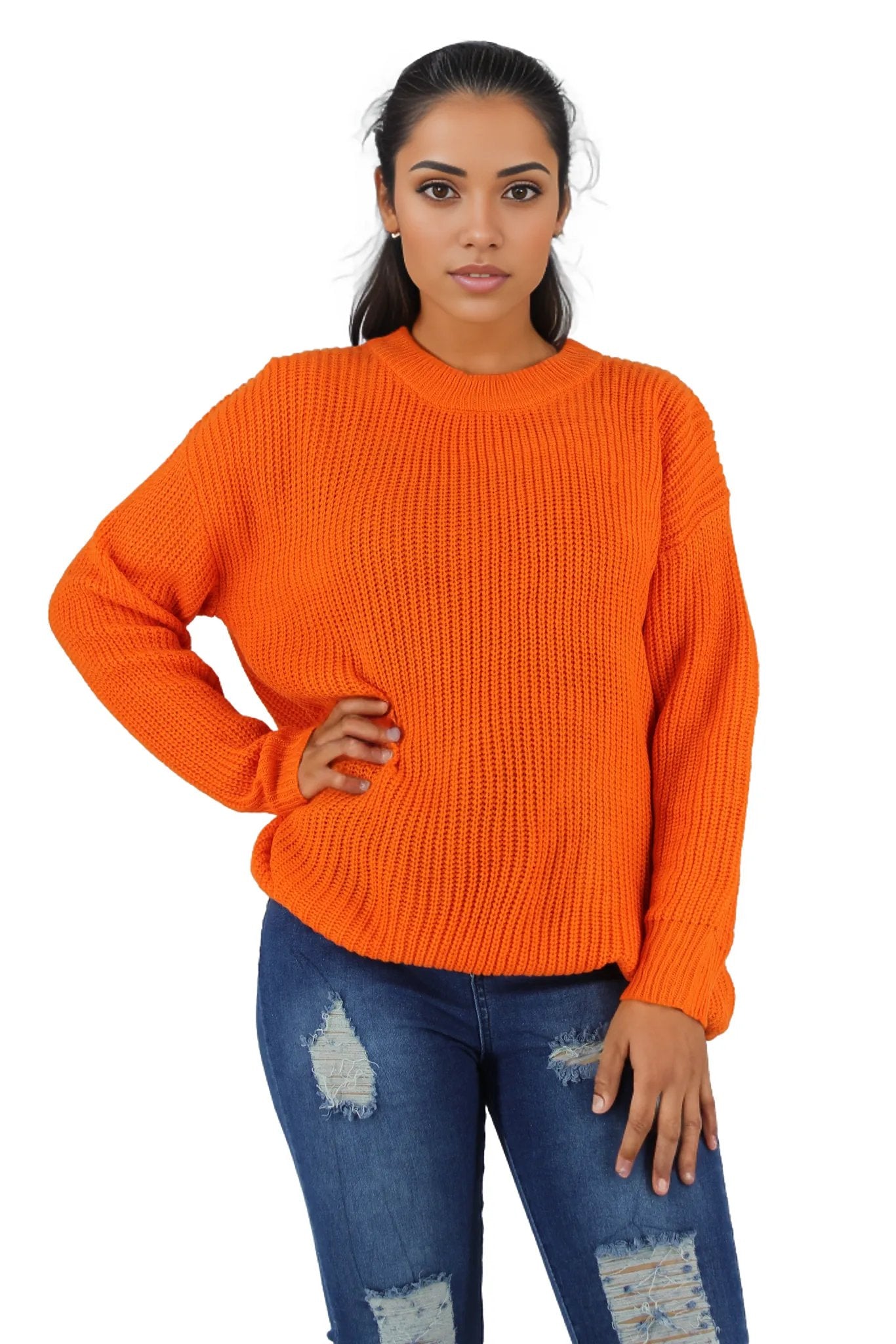 Wool Knitted Long Sleeve Pullover Jersey