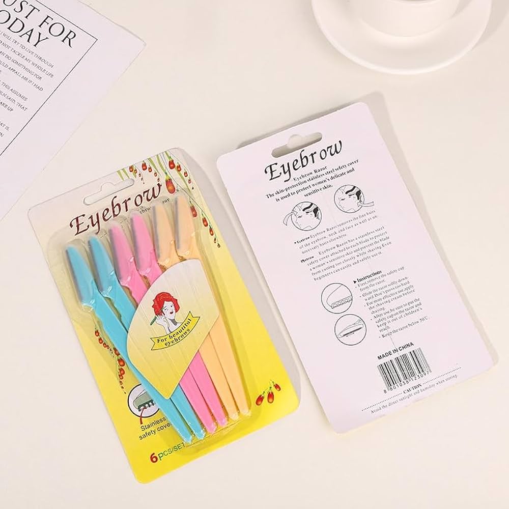 Eyebrow Razor 6PCS Set – Stainless Steel Trimmer for Face & Brows – XD21