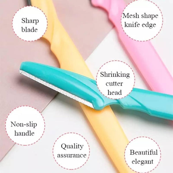 Eyebrow Razor Set – 6 Pieces (Assorted Colors)
