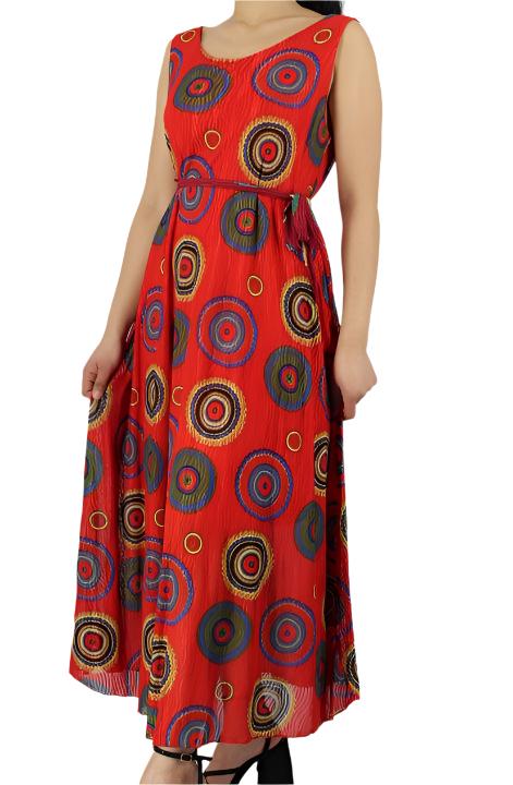 Sleeveless Belted Maxi Dress