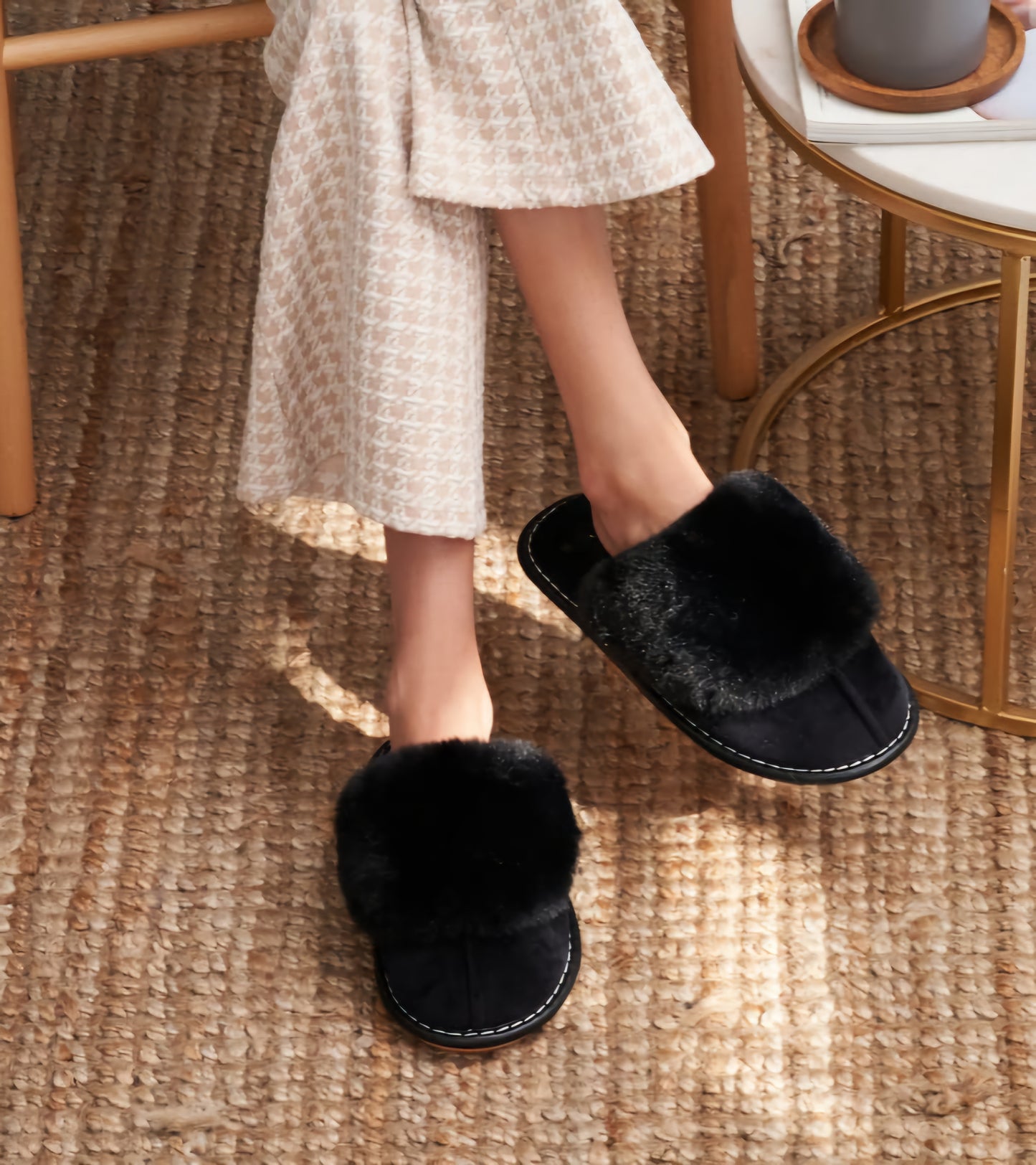 Fluffy Comfort Slide Slippers