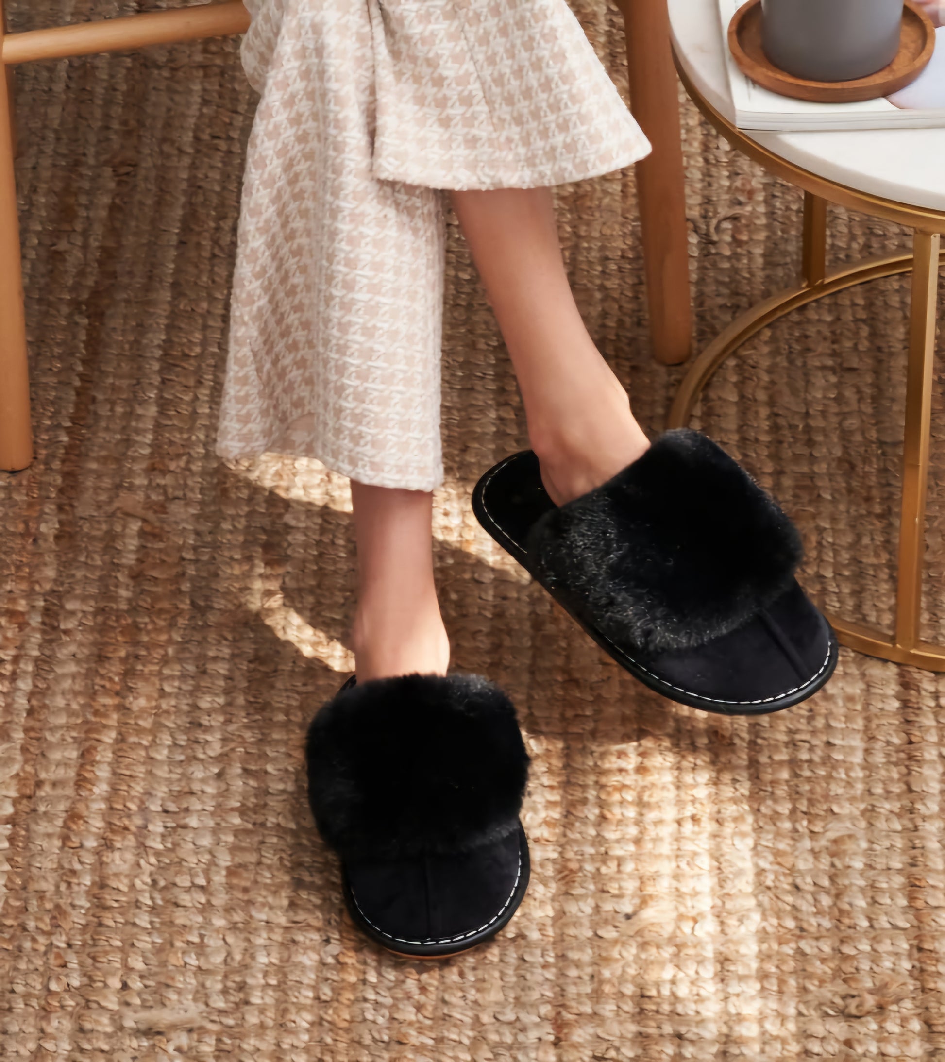 Fluffy Comfort Slide Slippers
