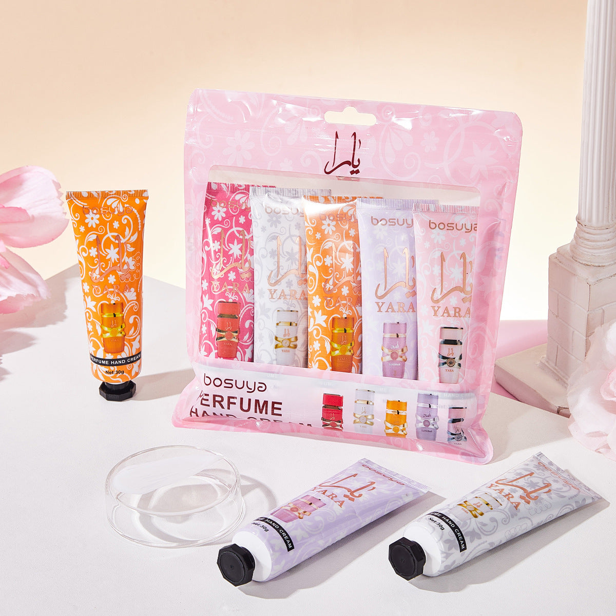 Bosuya Yara Perfumed Hand Cream 30g - a set of 5 pieces