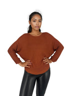 Knitted Batwing Long Sleeve Top XD21