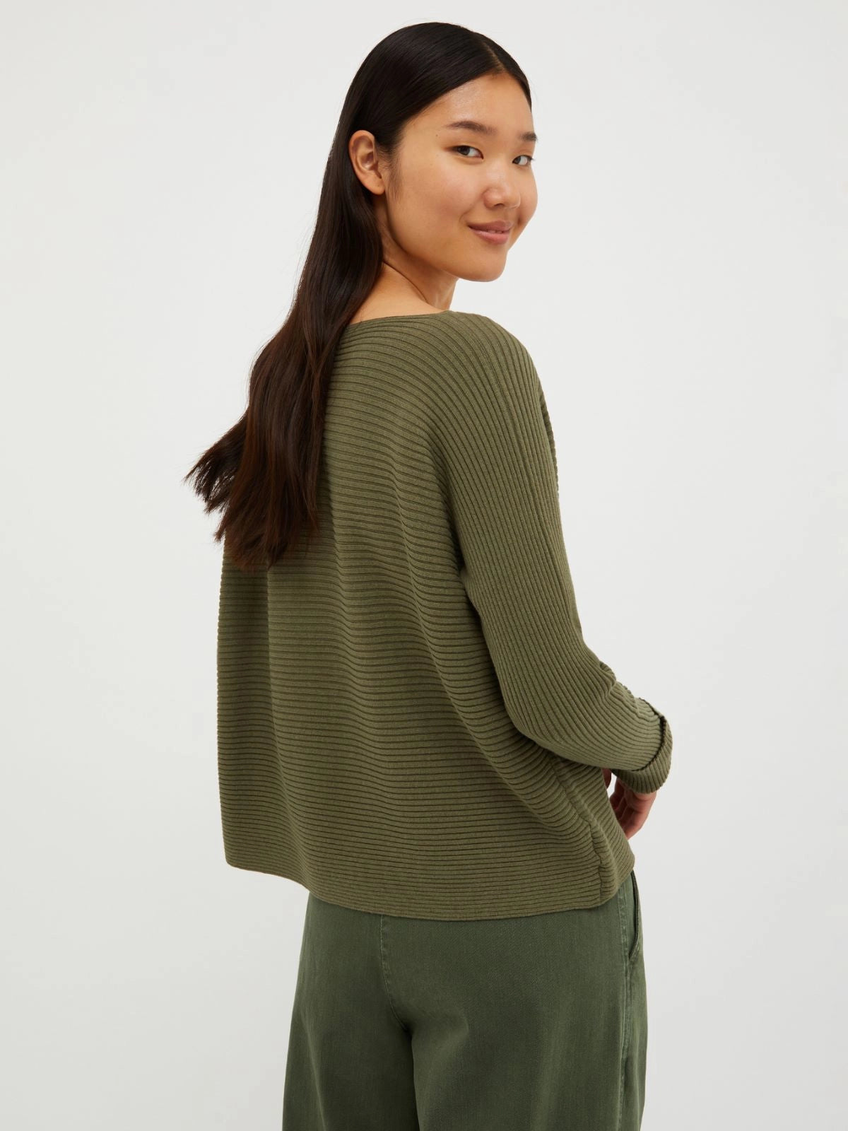Knitted Batwing Long Sleeve Top XD21