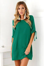 Knot Cuff Tunic Mini Dress XD21
