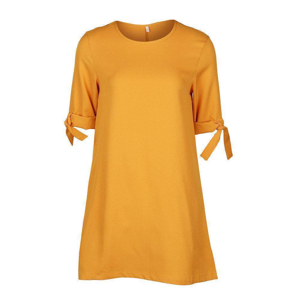 Knot Cuff Tunic Mini Dress XD21