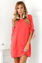 Knot Cuff Tunic Mini Dress XD21