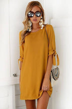 Knot Cuff Tunic Mini Dress XD21