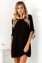 Knot Cuff Tunic Mini Dress XD21