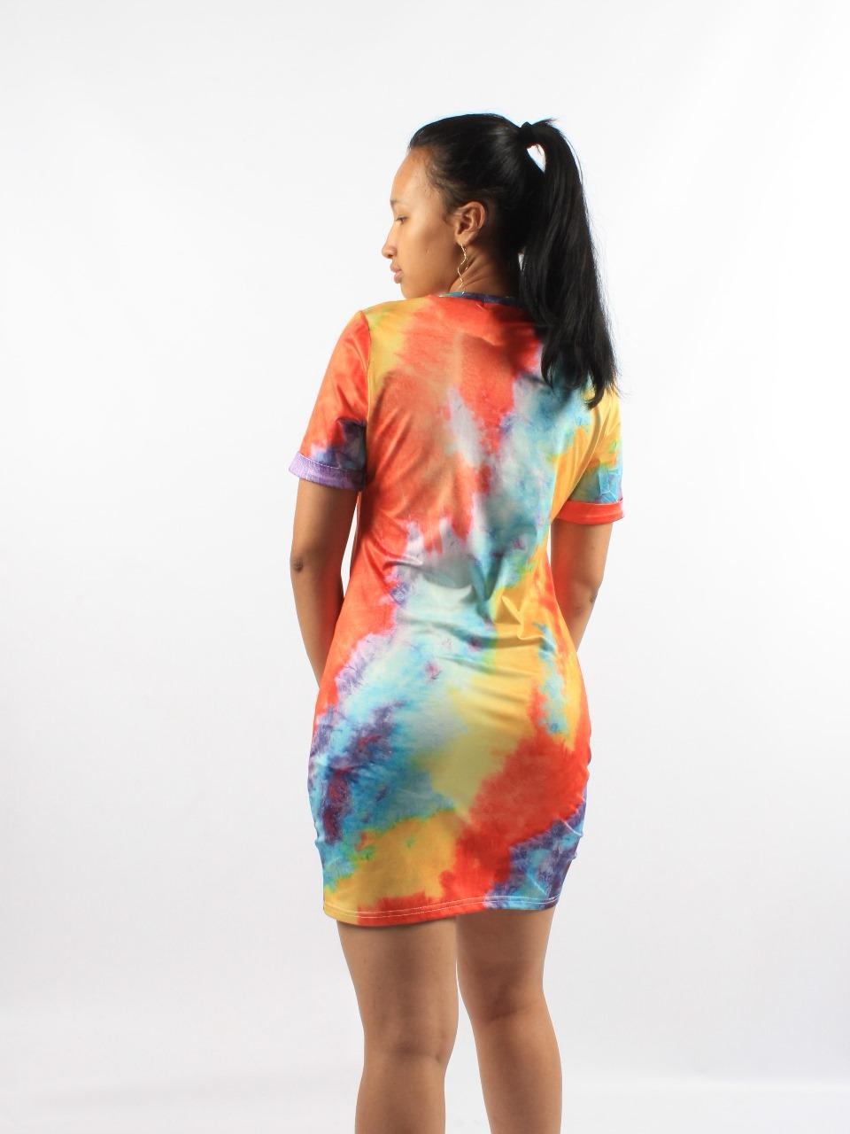 Knot Tie Dye Dress XD21