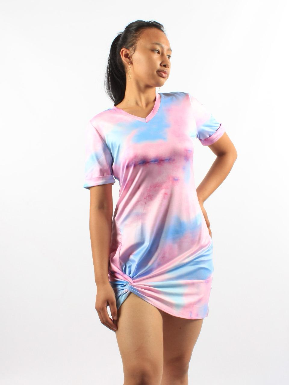 Knot Tie Dye Dress XD21