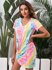 Knot Tie Dye Dress XD21