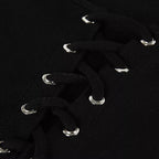 Lace Up Ribbed Knitted Crop Top XD21