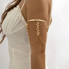 Bohemian Leaf Charm Upper Arm Bracelet - XD21