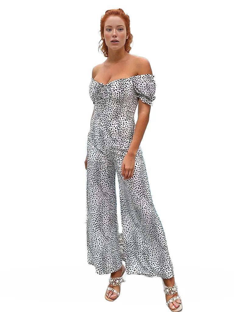 Leopard Bardot Jumpsuit XD21