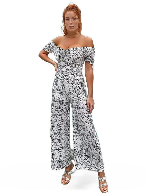 Leopard Bardot Jumpsuit
