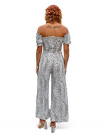 Leopard Bardot Jumpsuit XD21
