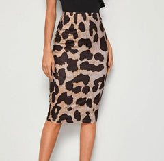 Print pencil midi skirt - XD21