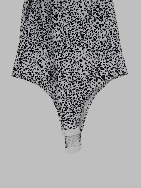 Leopard Spaghetti Strap Bodysuit XD21
