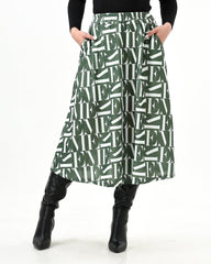 Letter print Midi skirt - XD21