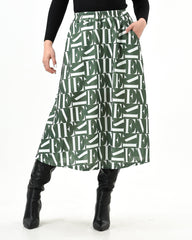 Letter print Midi skirt - XD21