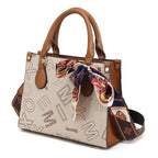 Letter Graphic Studded Decor Square Bag XD21