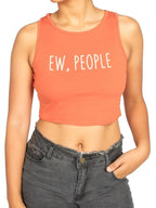 Letter Graphic Tank Crop Top XD21