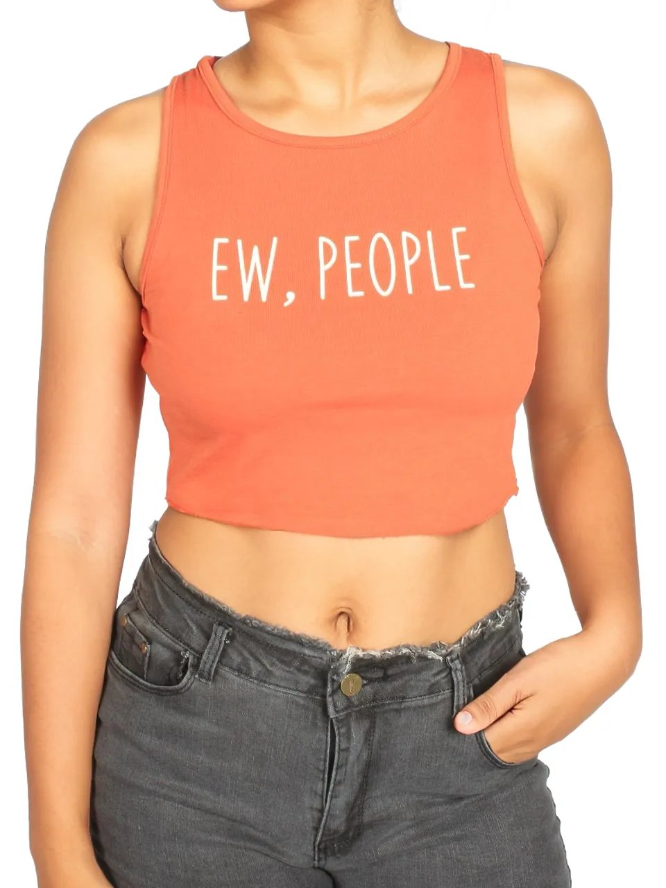 Letter Graphic Tank Crop Top XD21