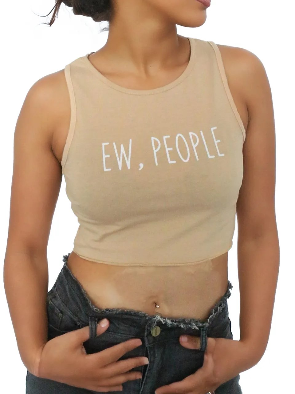 Letter Graphic Tank Crop Top XD21